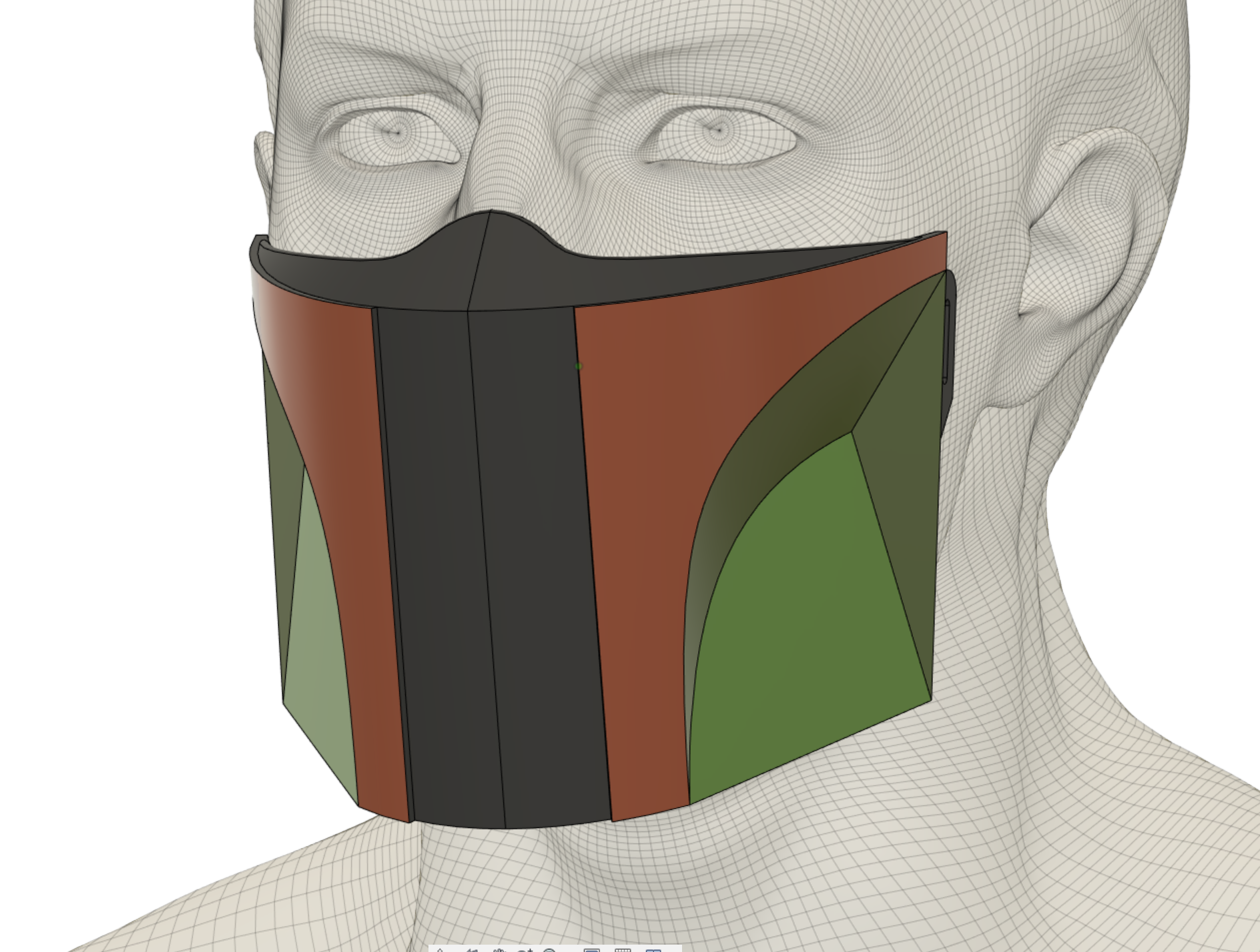 Download STL file Boba Fett Face Mask • Template to 3D print ・ Cults